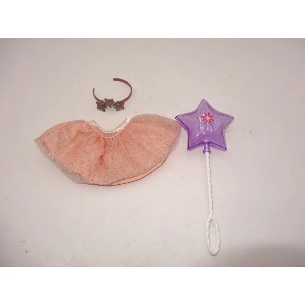 American‎ Girl Tenney Grant Sparkle Glitter Tulle Doll Skirt Tutu Headband Star